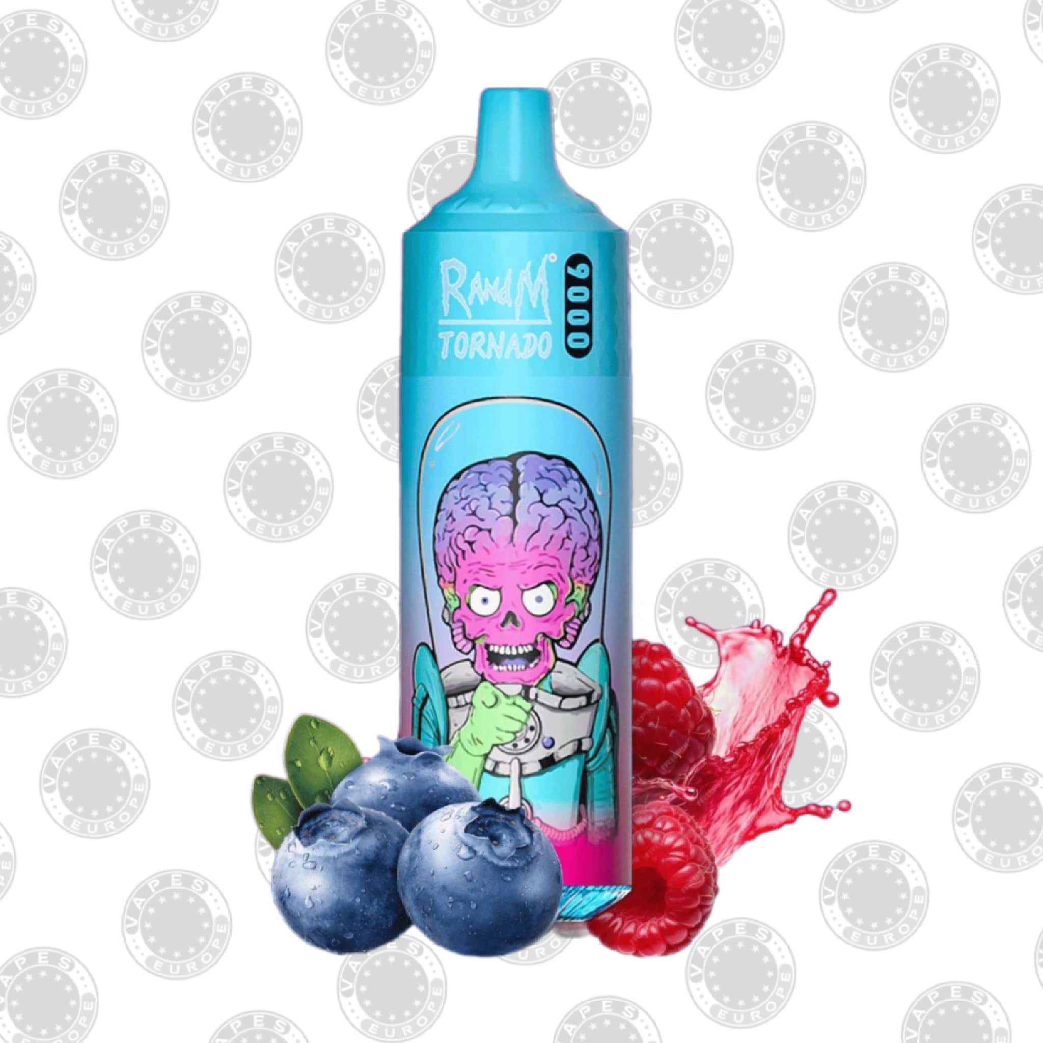 smak Blueberry Raspberry, e-papieros jagoda malina, vape owocowy balans - RandM Tornado 9000 - Jagoda Malina | 18,99 £
