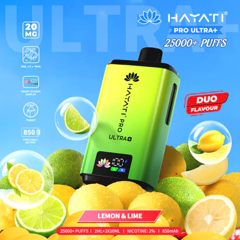 Hayati Pro Ultra Plus 25000 Puffs Box of 10 | 20+ Flavours