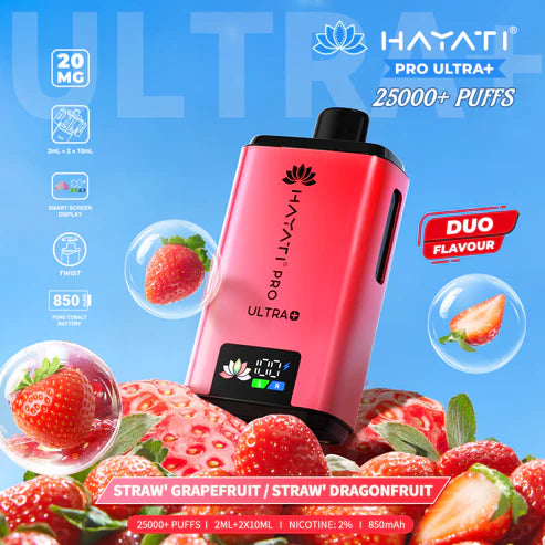 Hayati Pro Ultra Plus 25000 Puffs Box of 10 | 20+ Flavours